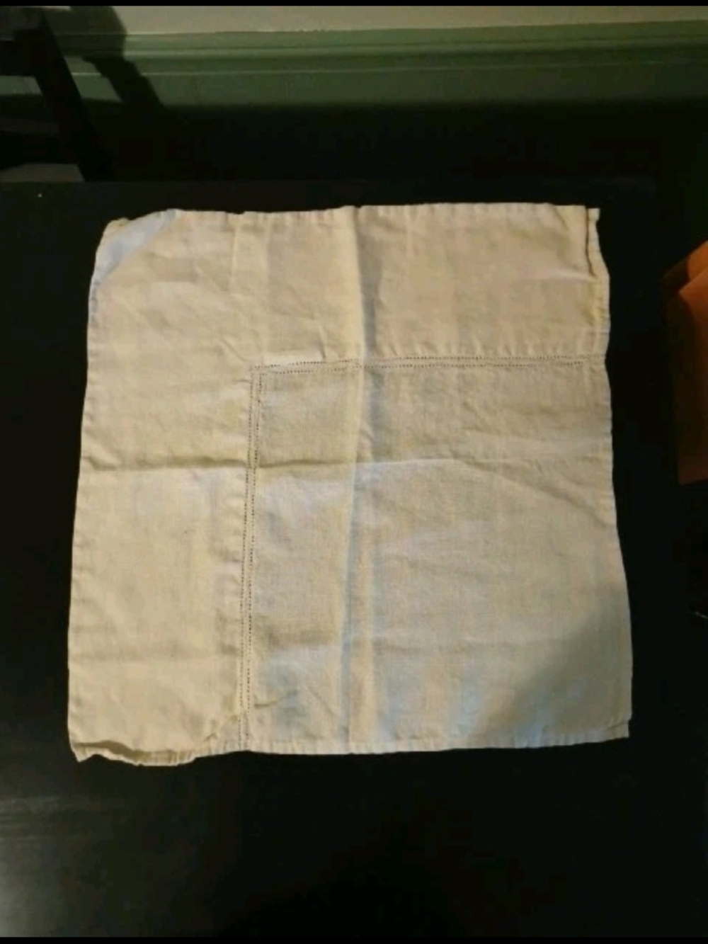Set of 5 Williams Sonoma Vintage Linens Cream About 21"x20" Made In Hungary